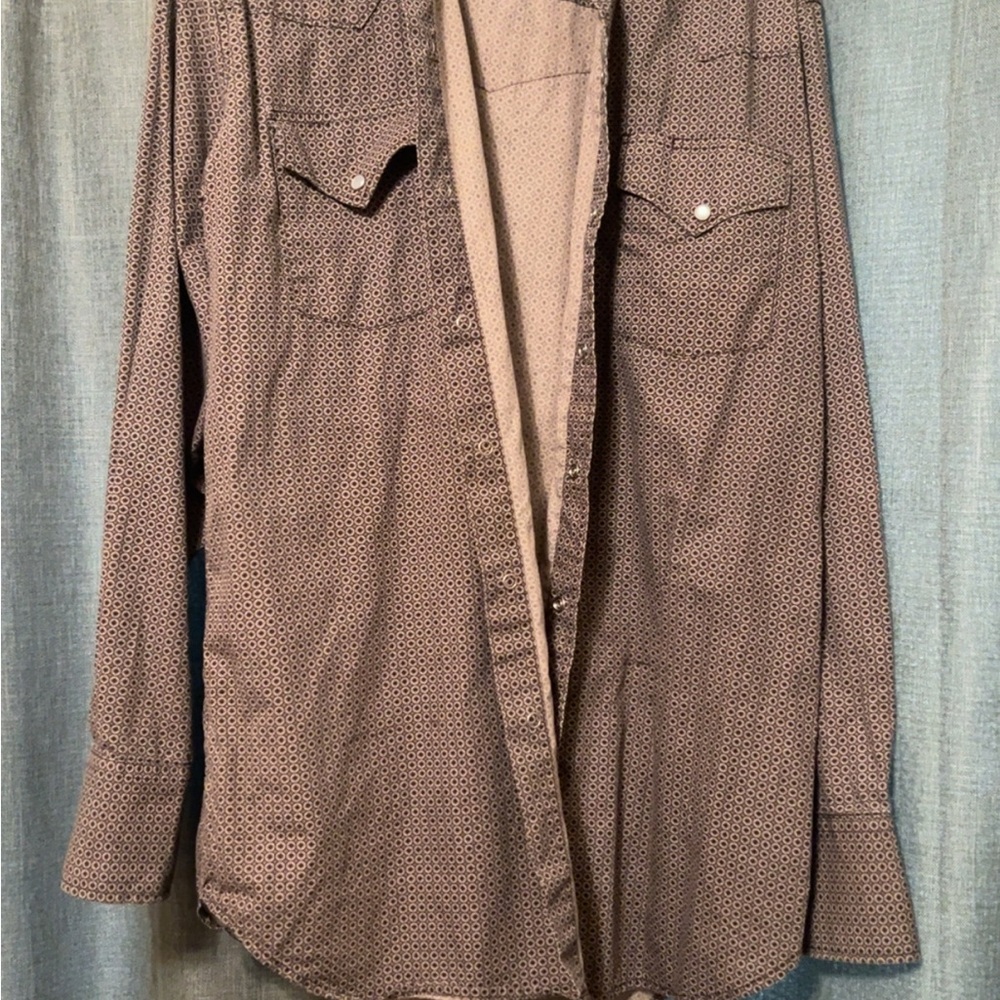 Ely Cattleman Brown Patterned Shirt Jacket